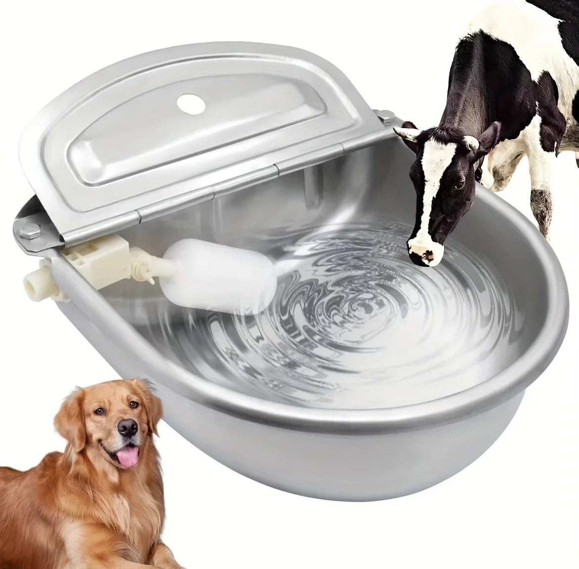 Automatic Gravity-Fed Outdoor Water Dispenser Bowl for Dogs & Cats