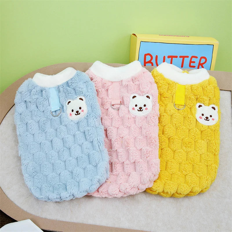 Fleece Button Jacket for Cats & Small Dogs
