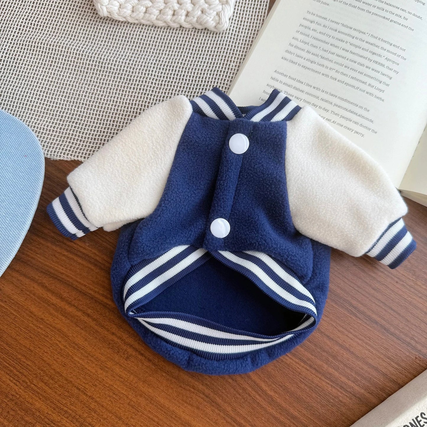 Veste de baseball pour petits et moyens chiens et chiots