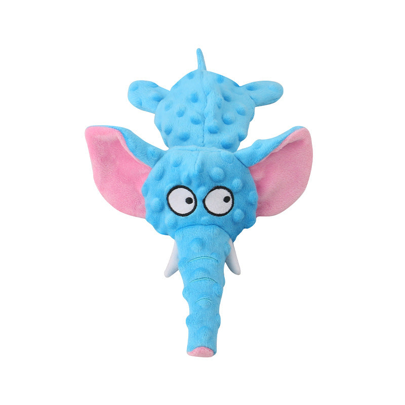 Jouet pour chien en peluche éléphant couineur avec papier froissé