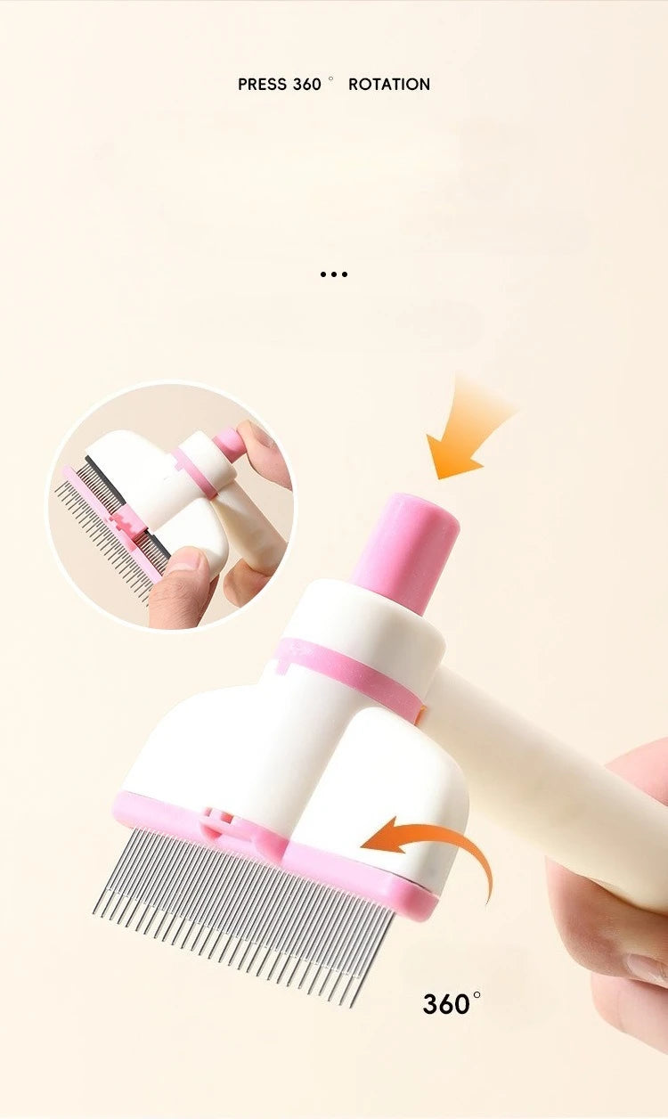 Rotating Dense Toothed Cat Comb for Hair Removal