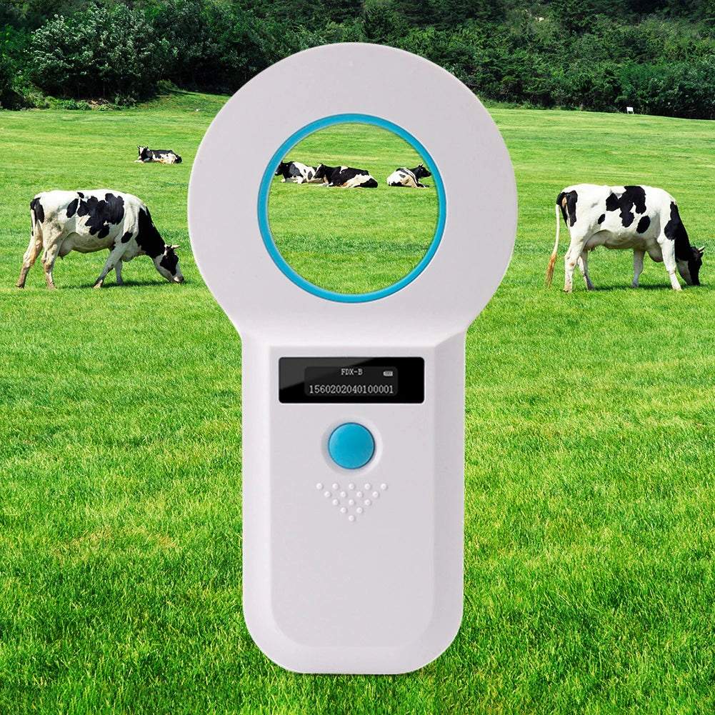 Handheld Pet Microchip Scanner | RFID & EMID Reader with OLED Display