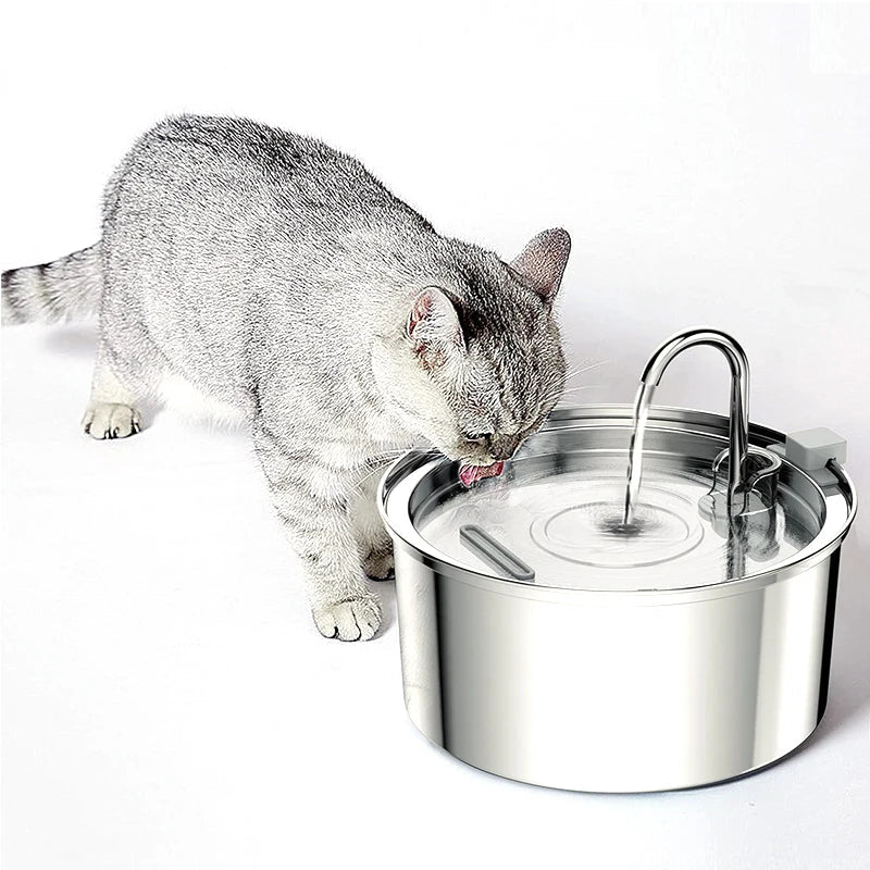 3.2L Stainless Steel Pet Water Fountain with Motion Sensor