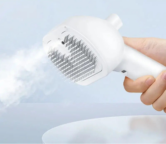 Steam Comb Pet Hair Brush — Electric Grooming Brush for Cats & Dogs
