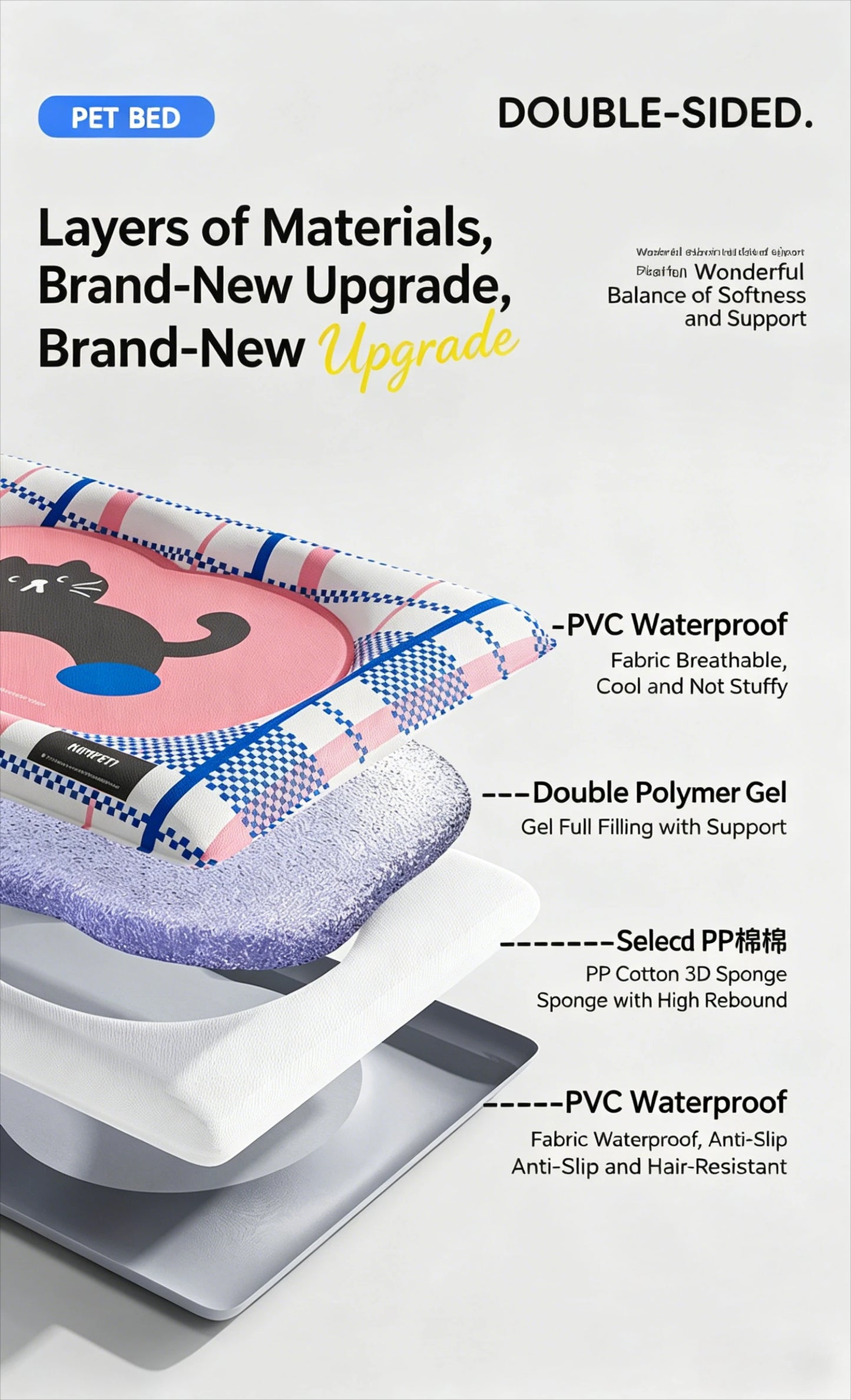 Non-Slip Waterproof Cooling Pad for Dogs & Cats