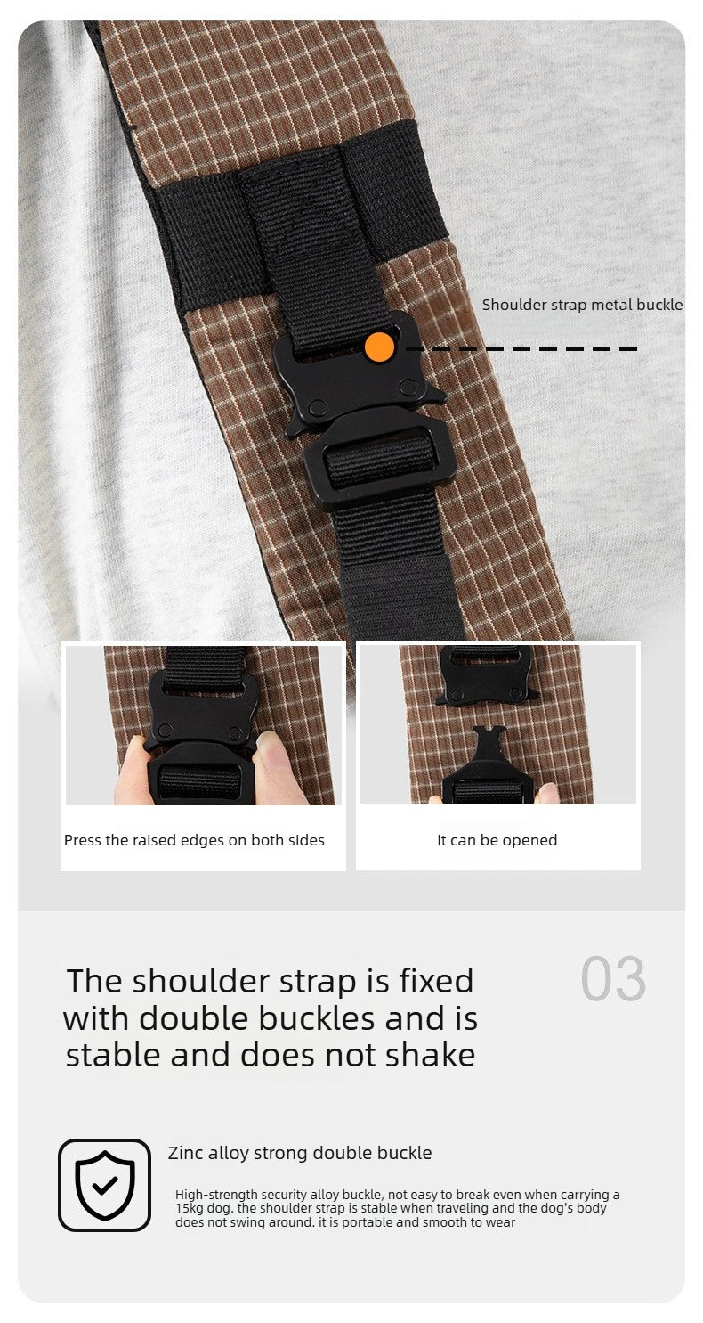 Horizontal Dog Backpack with Ice Silk Cooling & Spine Protector for Small Dogs & Cats