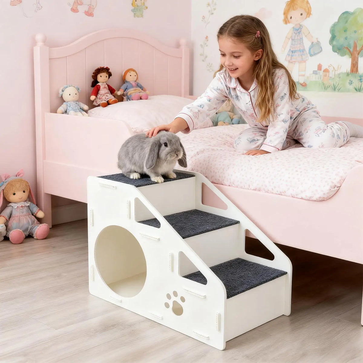 Portable Indoor Pet Stairs for Dogs & Cats