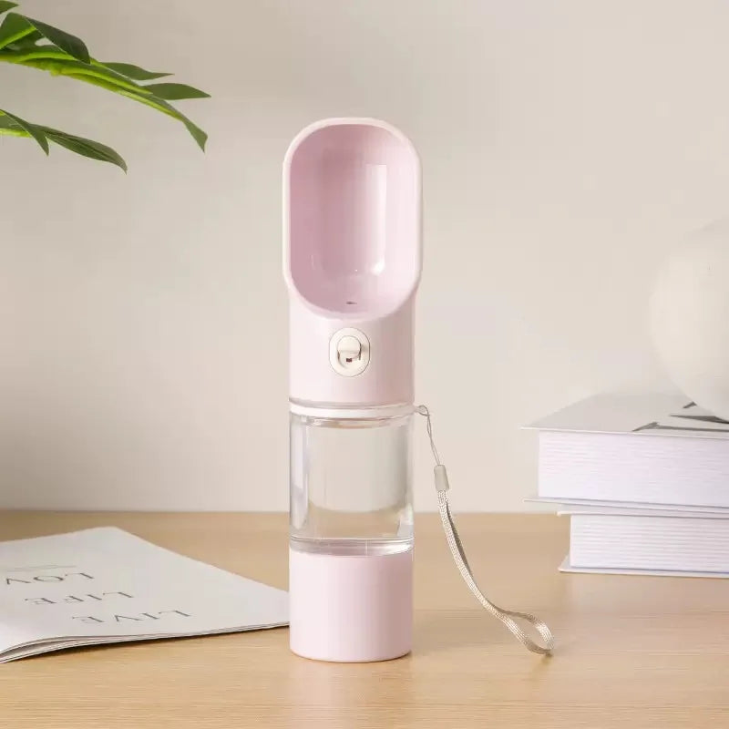 2-in-1 Pet Travel Water Bottle & Food Dispenser
