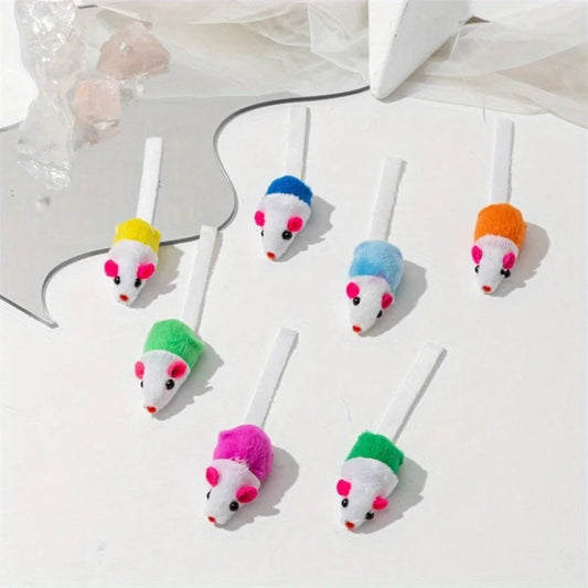 Cat Toy Mice with Colorful Tails - Multi-Pack