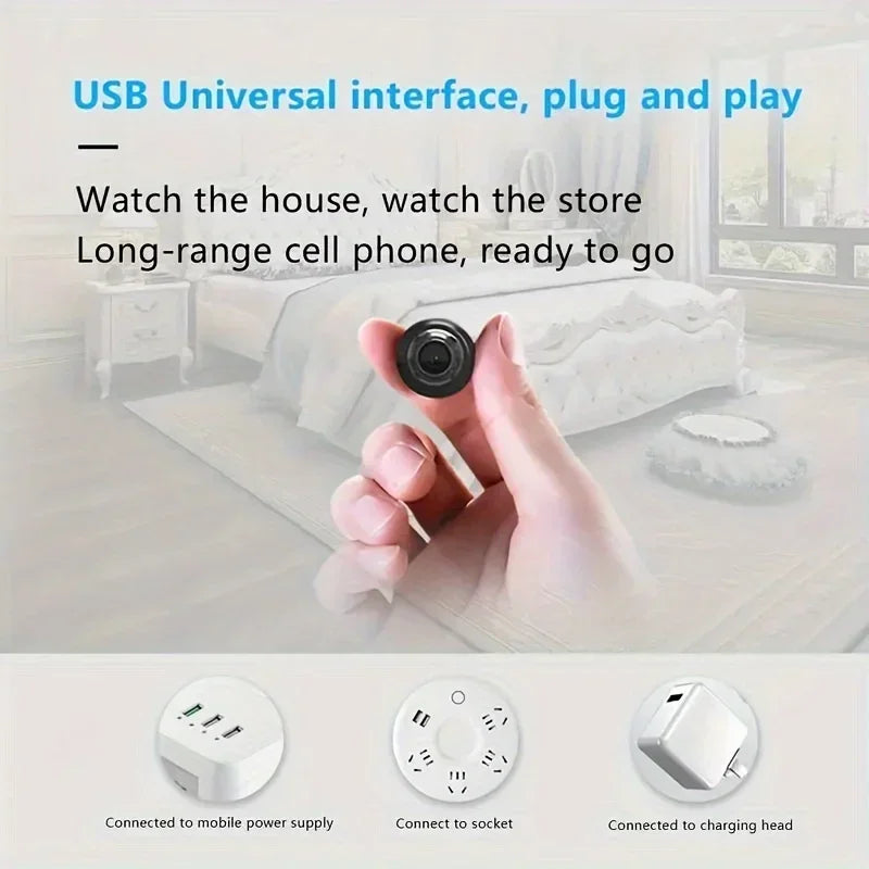 X5 1080P WiFi Mini Camera with Motion Detection Alerts & Night Vision