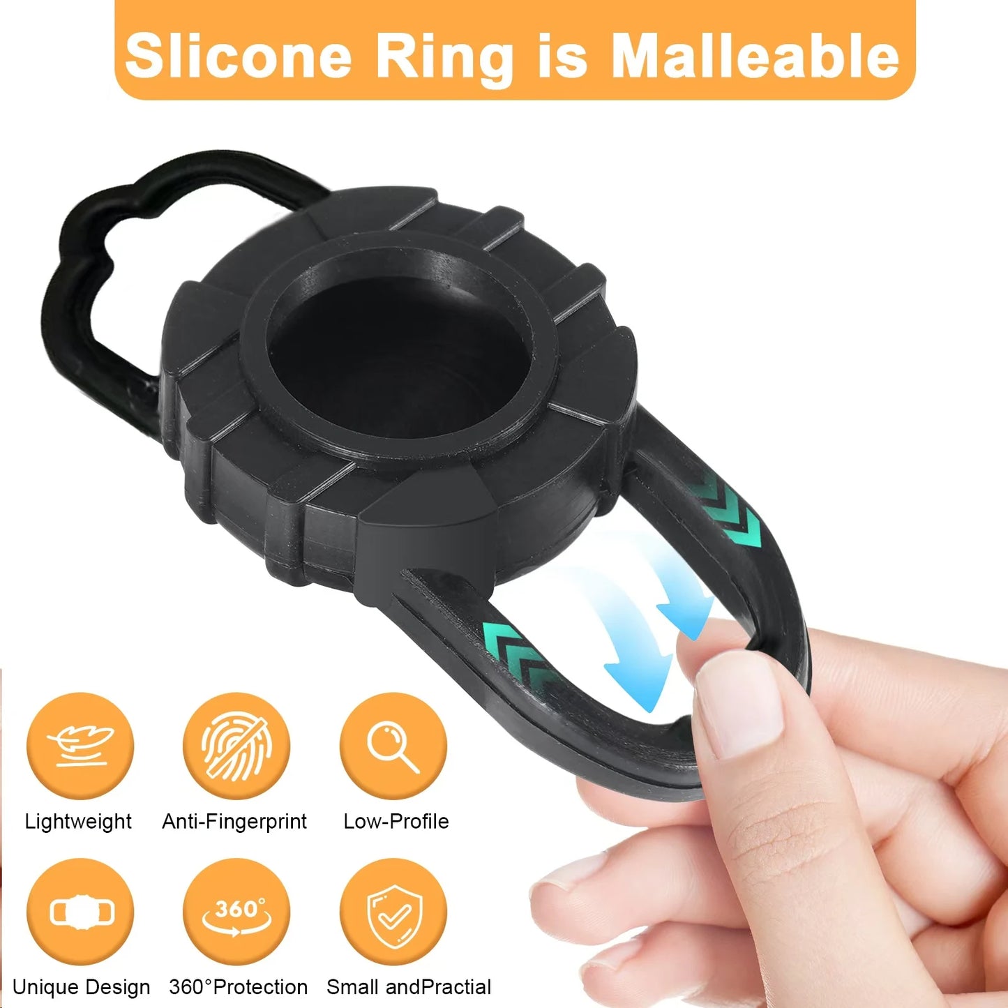 Harnais pour chien anti-traction avec protection en silicone pour traceur GPS