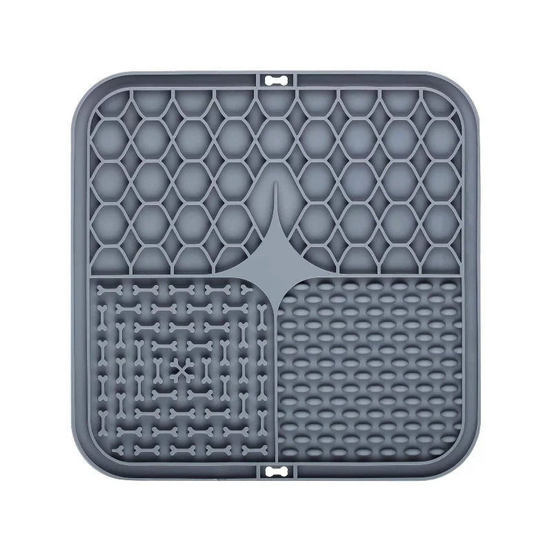Silicone Lick Mat with Suction Cup for Dogs – Bath Distraction & Slow Feeding
