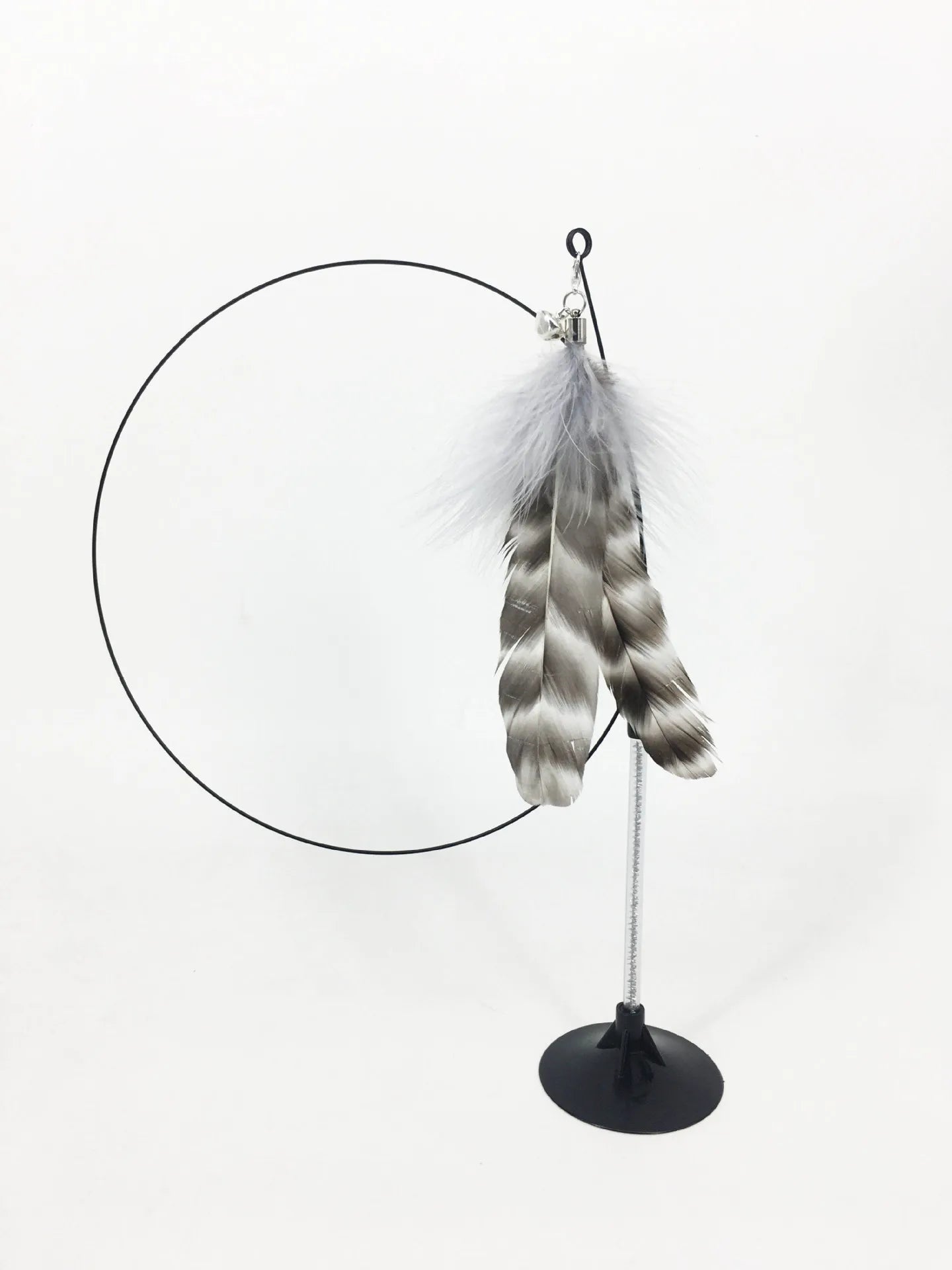 Hands-Free Suction Cup Cat Toy - Interactive Feather Wand Set