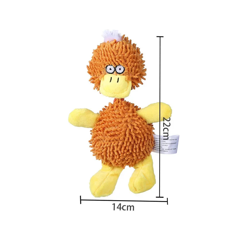 Plush Squeaky Dog Toy - Duck and Pig Characters