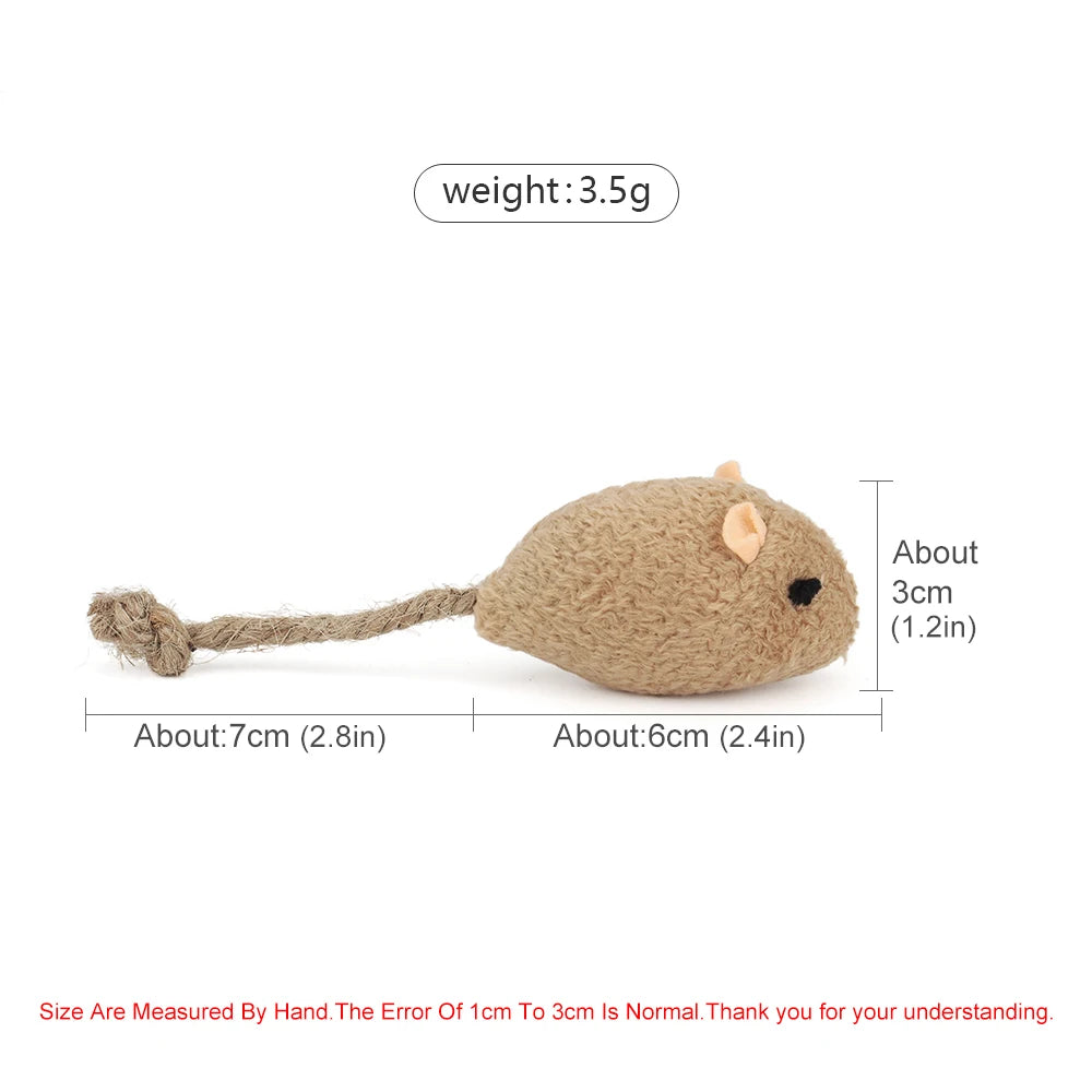 Catnip Plush Mouse Cat Toys — 12 Pack