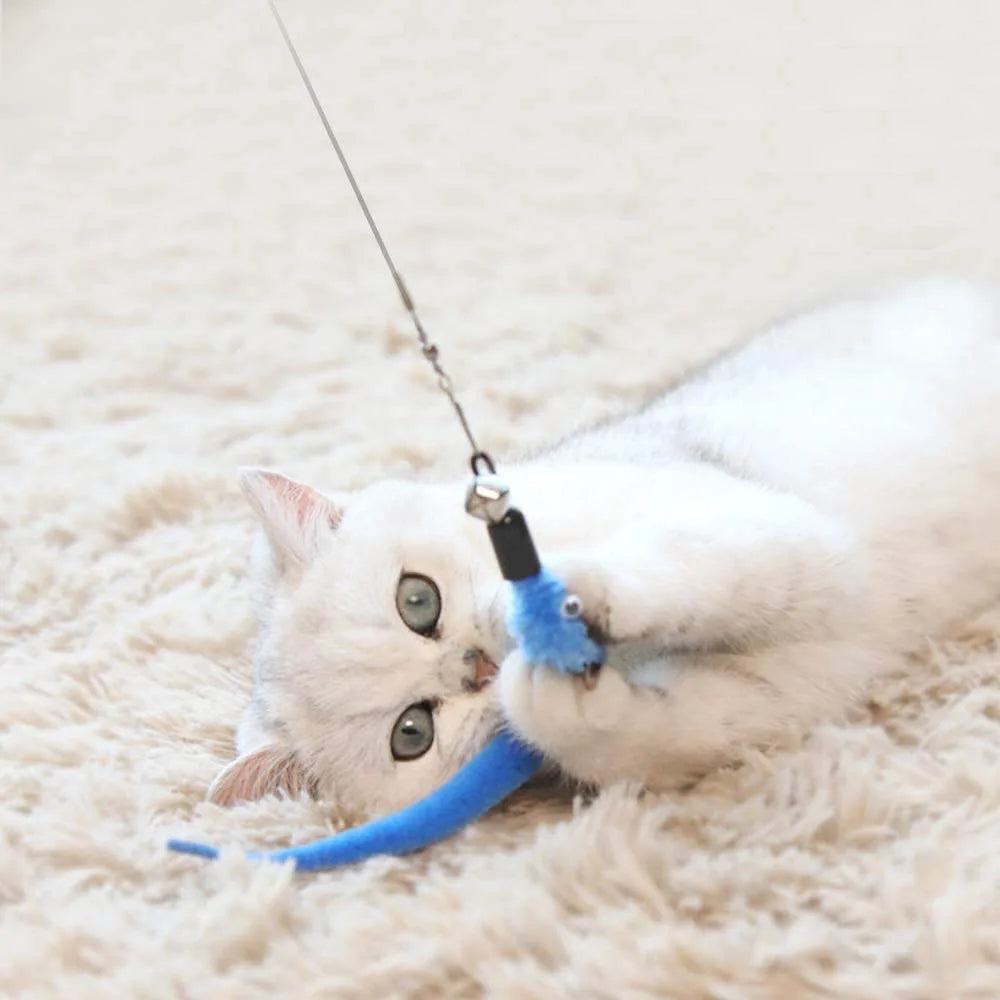 Lot de 11 baguettes rétractables pour chats avec clochettes