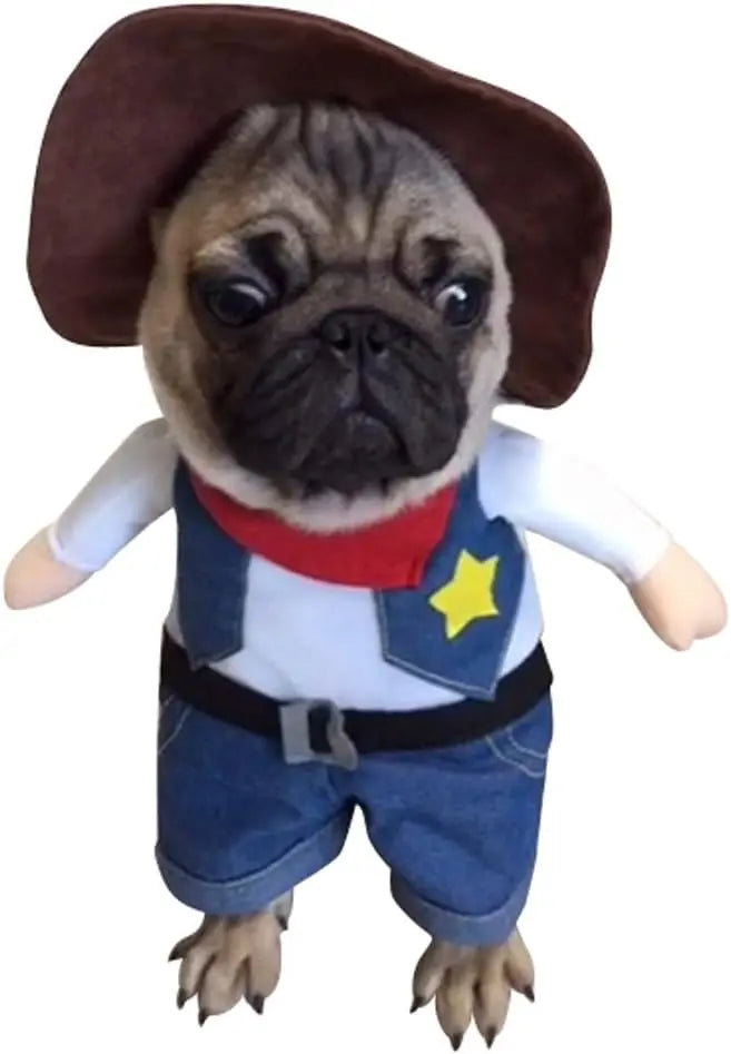 Costume de cowboy occidental pour animal de compagnie
