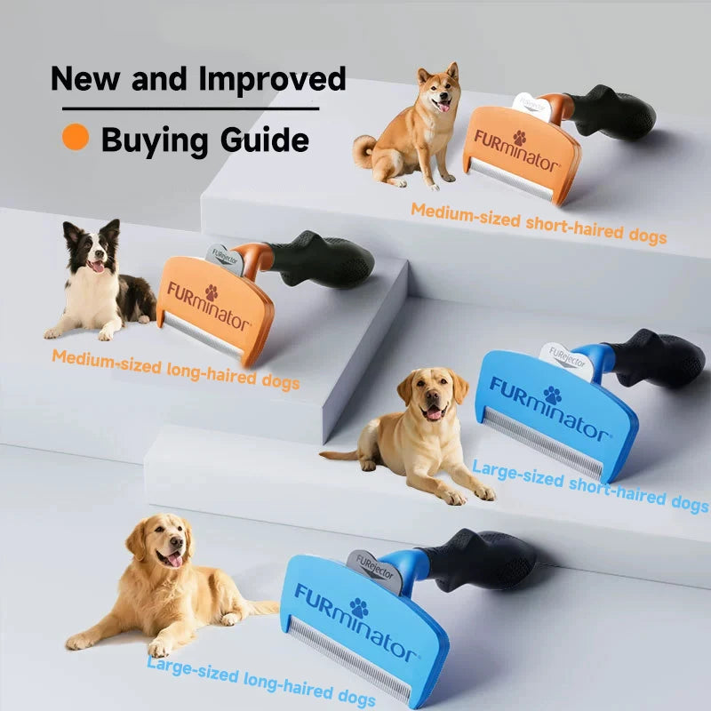 Pet Deshedding Grooming Brush for Dogs & Cats