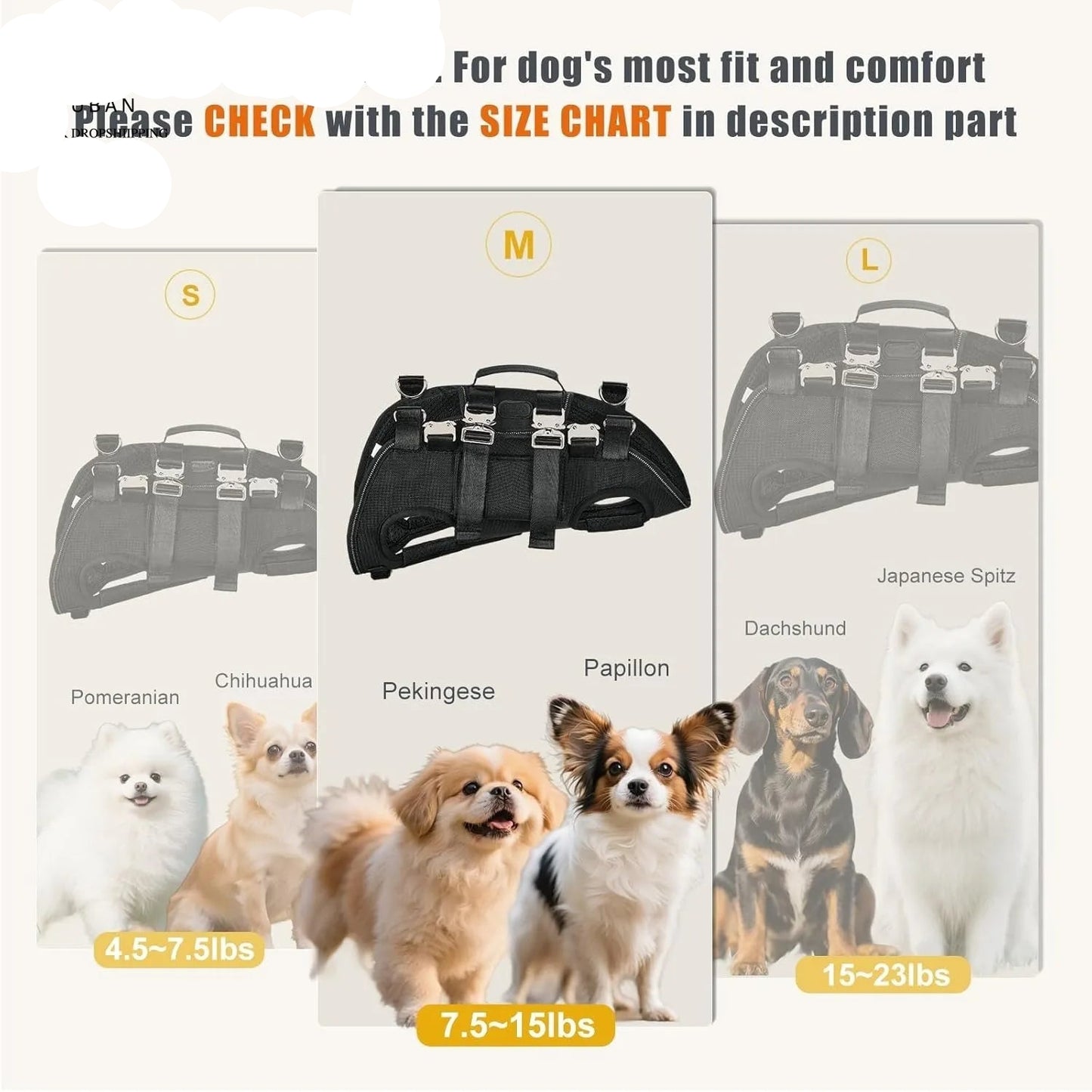 5-in-1 Dog Lift Harness & Sling Carrier with Spine Support