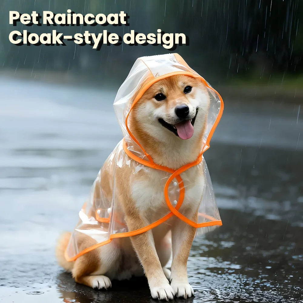 Imperméable transparent pour chiens et chats, cape poncho | Manteau de pluie coupe-vent pour petits chiens et chiots