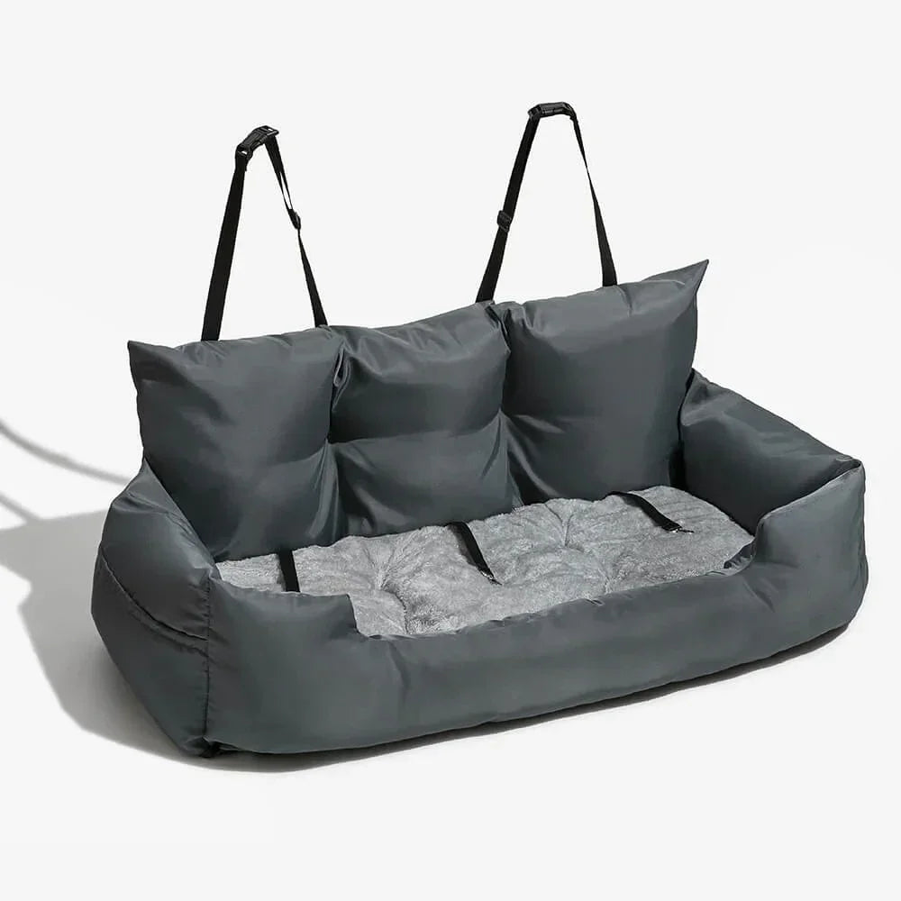 Rear Seat Dog Travel Bed with Removable Cover