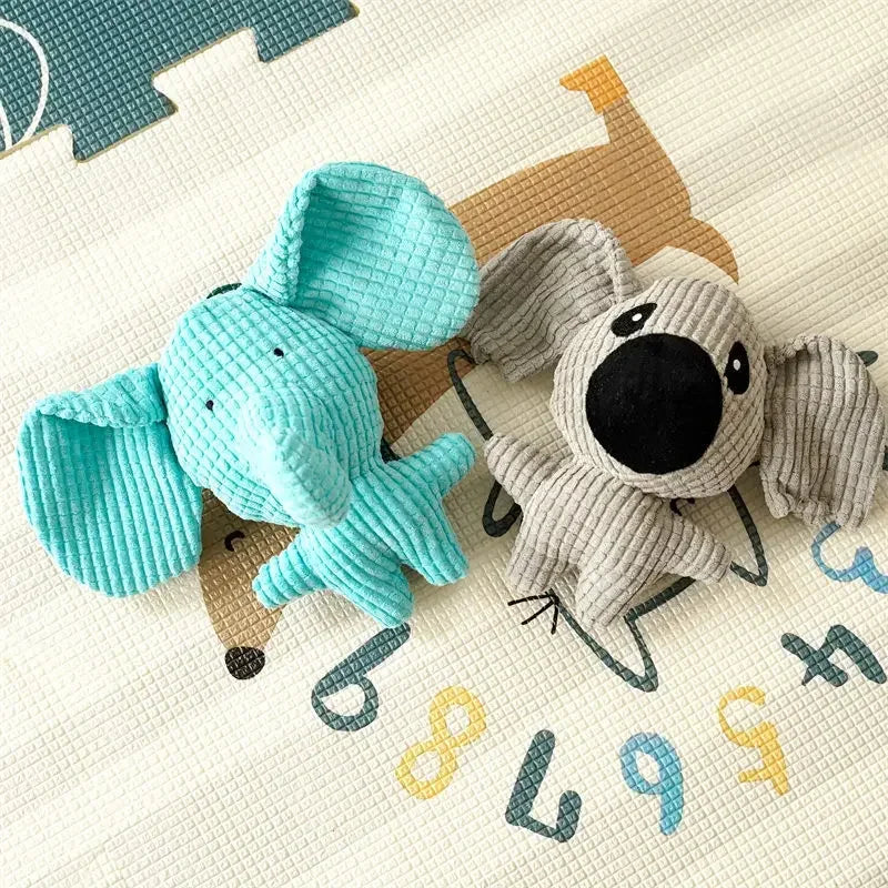 Plush Squeaky Dog Toy - Bite Resistant Chew Toy for Small Dogs (Cute Animal Designs)