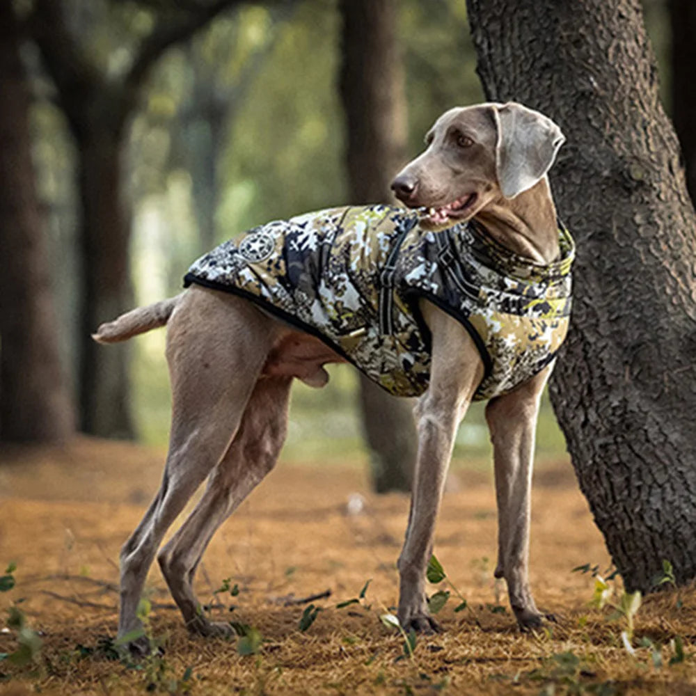 Reflective Fleece Dog Jacket with Integrated Harness