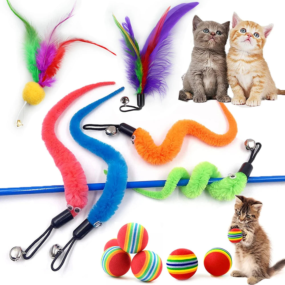 Lot de recharges pour canne à pêche pour chat