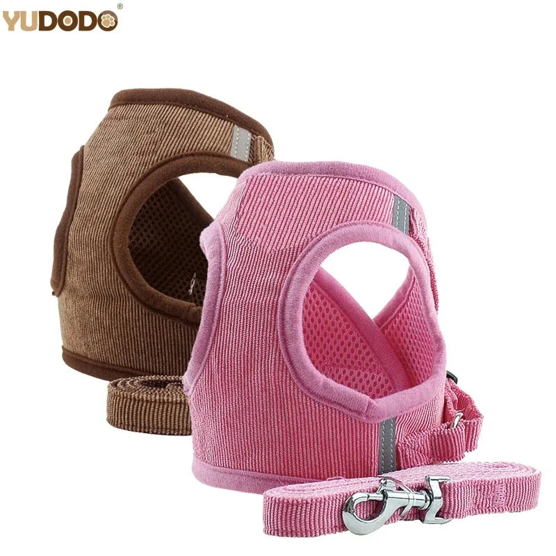 Harnais tactique pour chien avec laisse – Harnais de poitrine réglable pour chiens de petite à grande taille