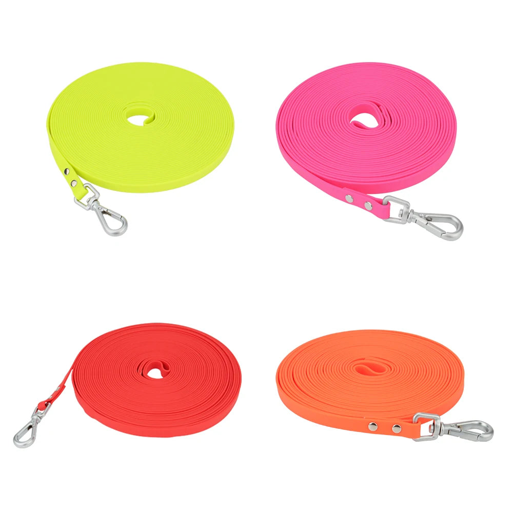 Waterproof PVC Long Dog Leash – Easy Clean Training Lead 1.5m to 20m