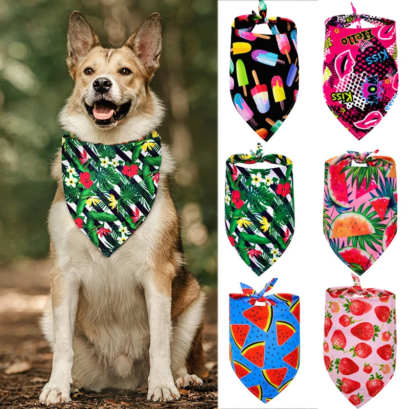 Printed Bandana Scarf for Dogs