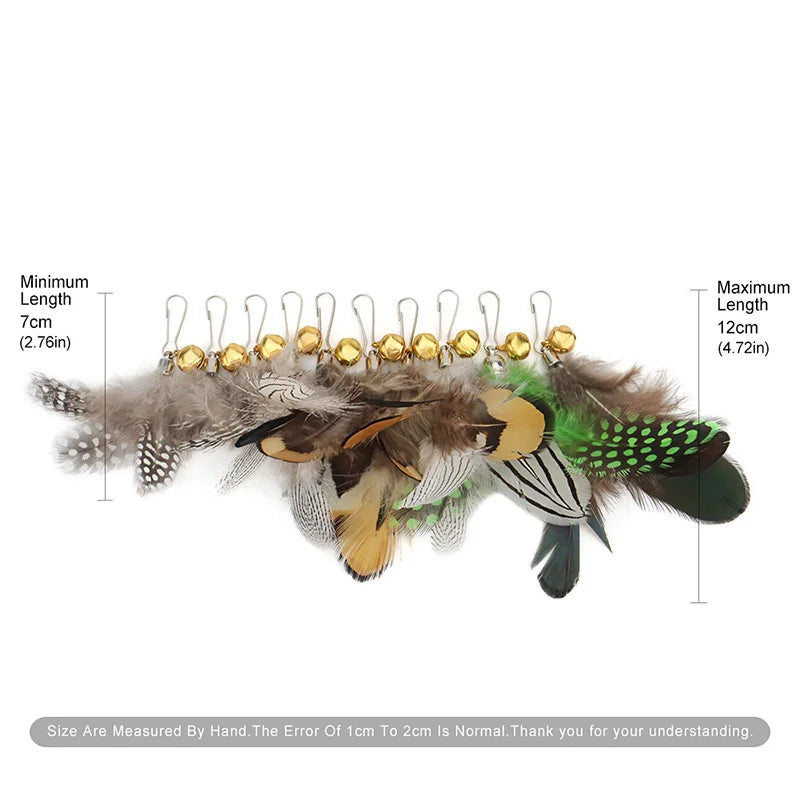 Feather Cat Teaser Toy Replacement Pack (10pcs)