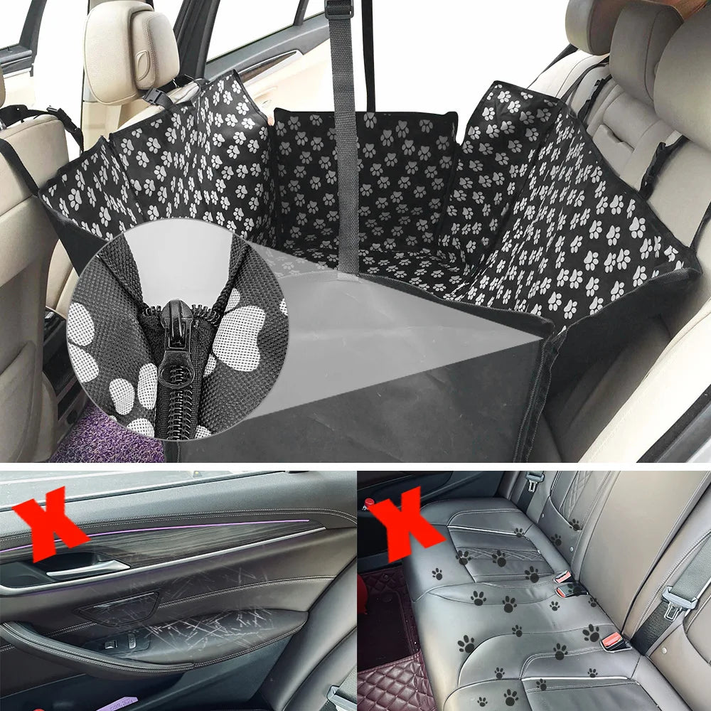 Waterproof Pet Car Seat Cover — Rear Back Seat Protector for Dogs & Cats
