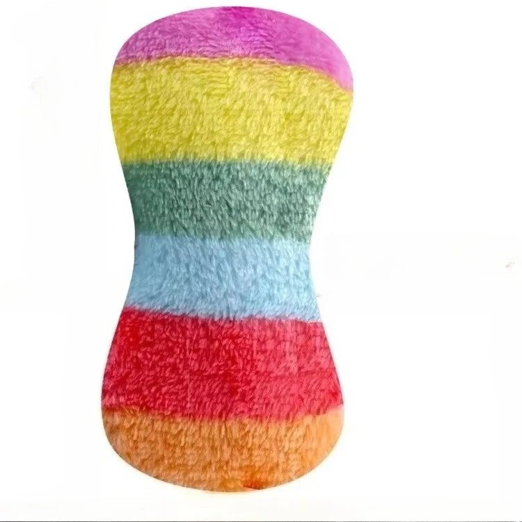 Jouet couineur en peluche pour chien - Forme d'animal en velours côtelé résistant aux morsures