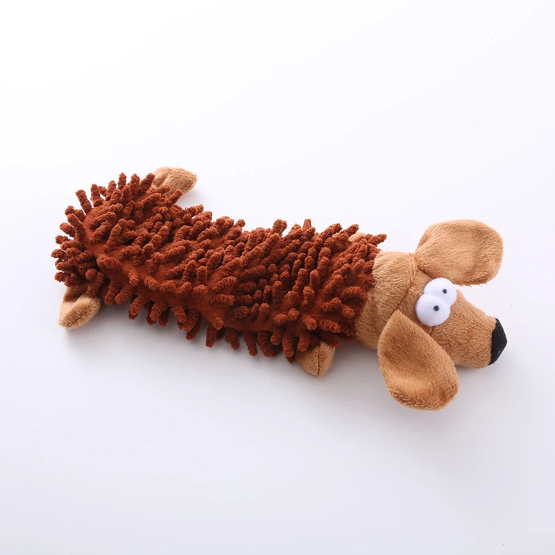 Squeaky Plush Dog Toy – Soft Fleece Chew & Teeth Grinding Toy