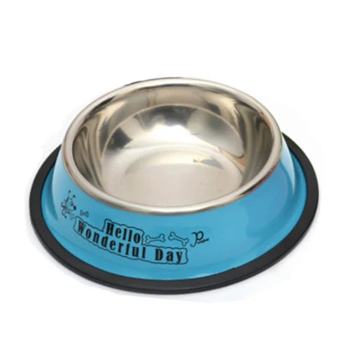 Stainless Steel Pet Food & Water Bowl for Dogs & Cats