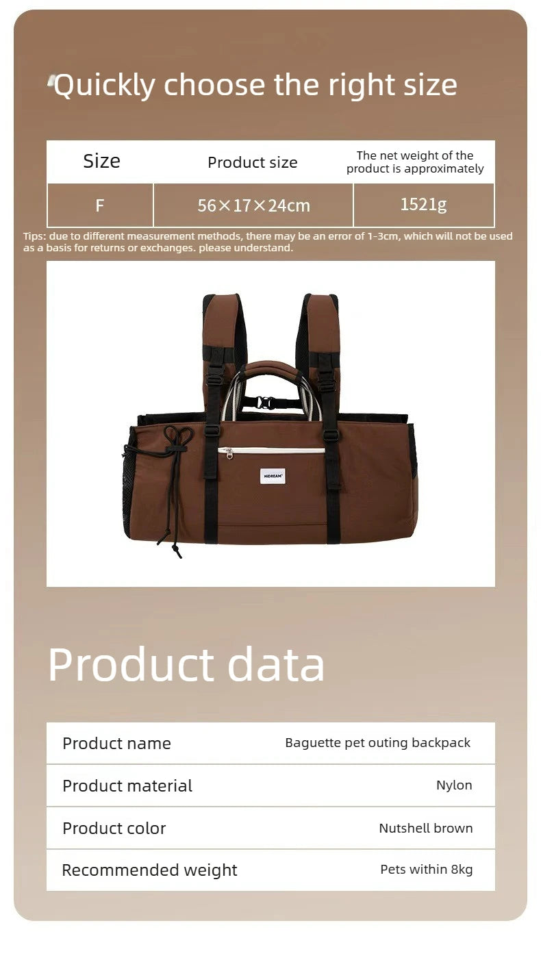 Long-Body Dog Carrier Backpack