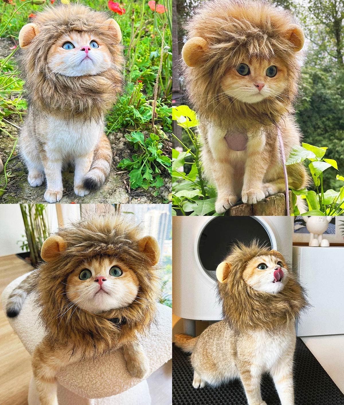 Lion Mane Pet Costume for Dogs and Cats