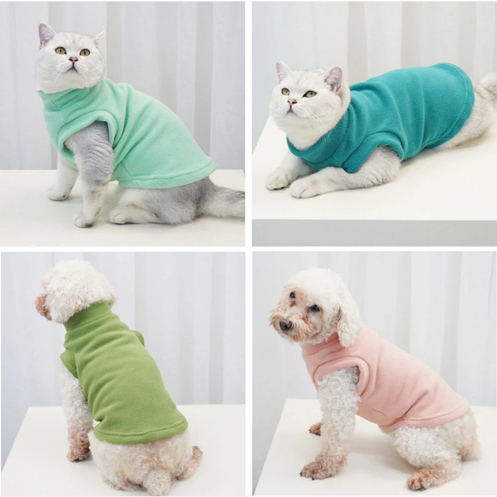 Fleece Vest Jacket for Cats & Small Dogs