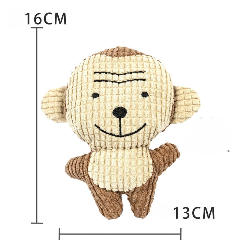 Plush Animal Dog Toy – Bite-Resistant Squeaky Comfort Toy