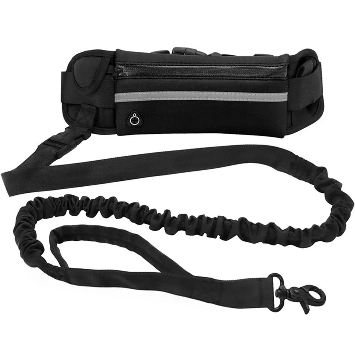 Laisse pour chien mains libres avec ceinture réfléchissante et pochette de rangement