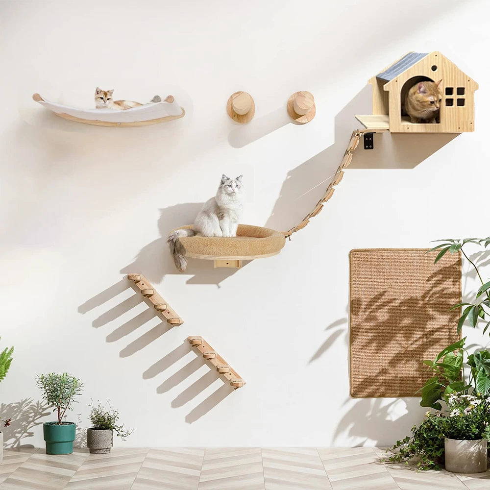 Wall-Mounted Cat Climbing Furniture & Hammocks