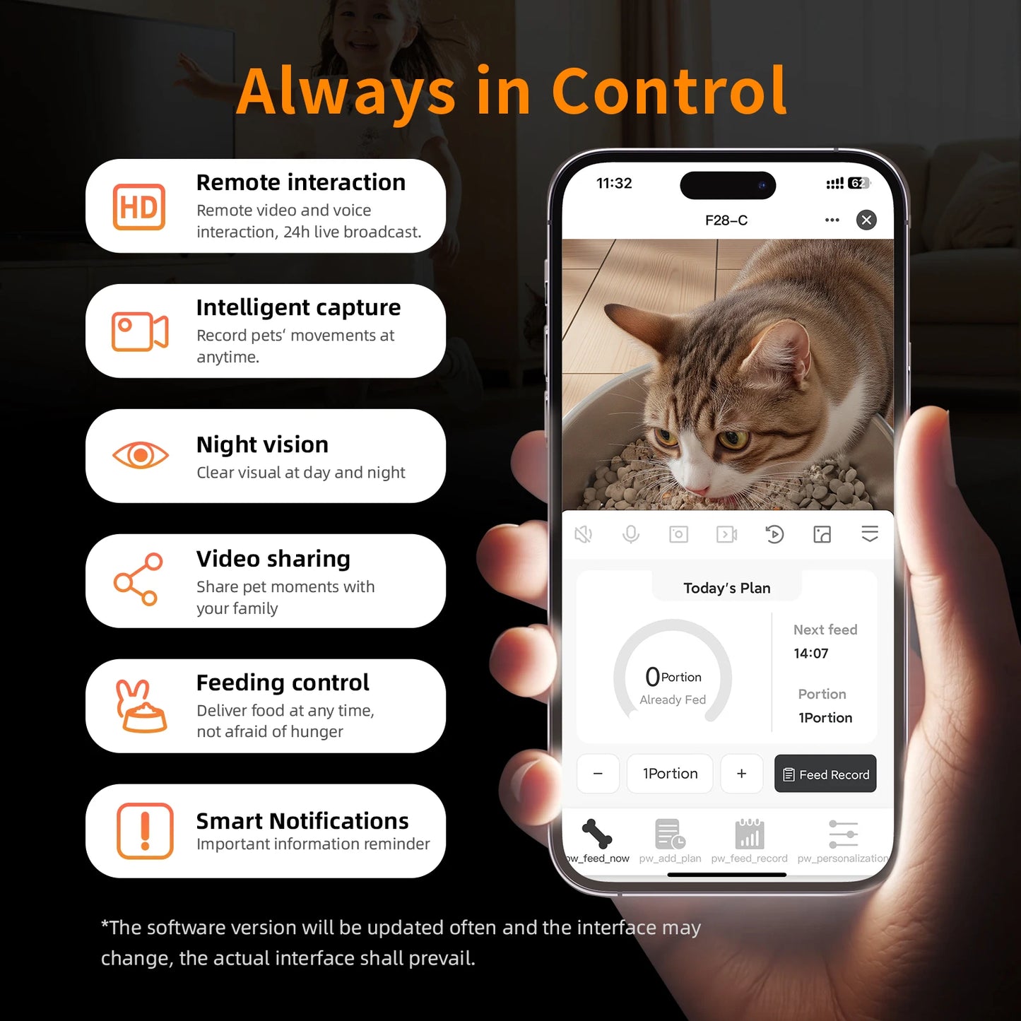 4L Cat Automatic Feeder With Camera Video Pet Feeder Support 2.4G And 5G Network Cat Food Distributor With Night Vision Function