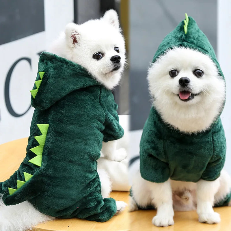 Dinosaur Cosplay Hoodie & Warm Jacket for Small & Medium Dogs