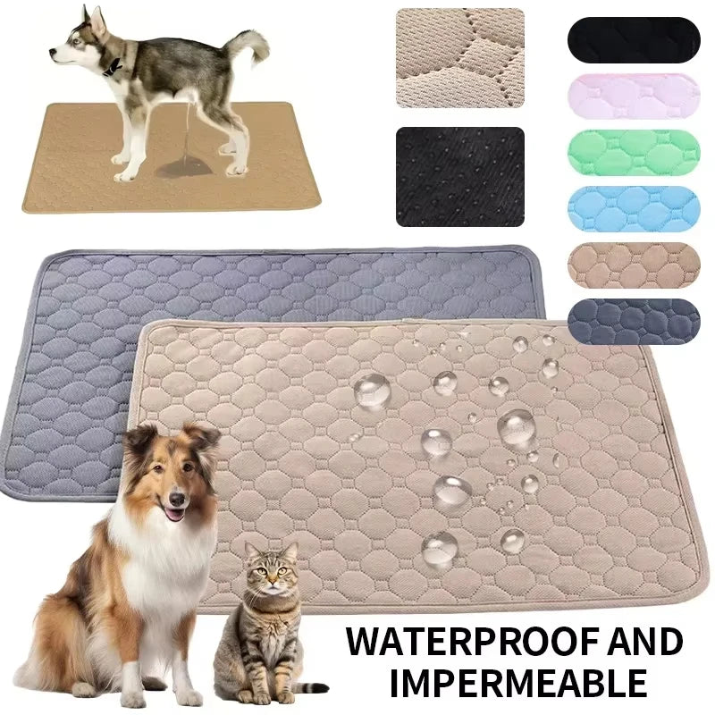 Washable Reusable Dog Pee Pad — Anti-Slip Puppy Training Mat for Home & Car