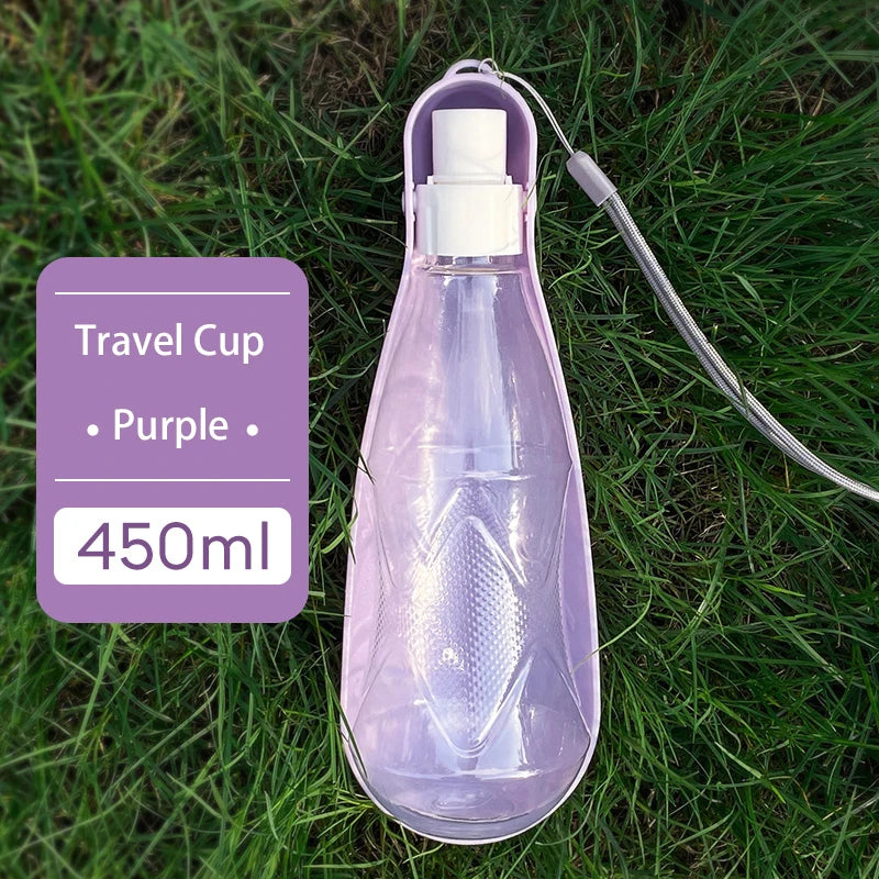 Portable Dog Water Bottle with Bowl