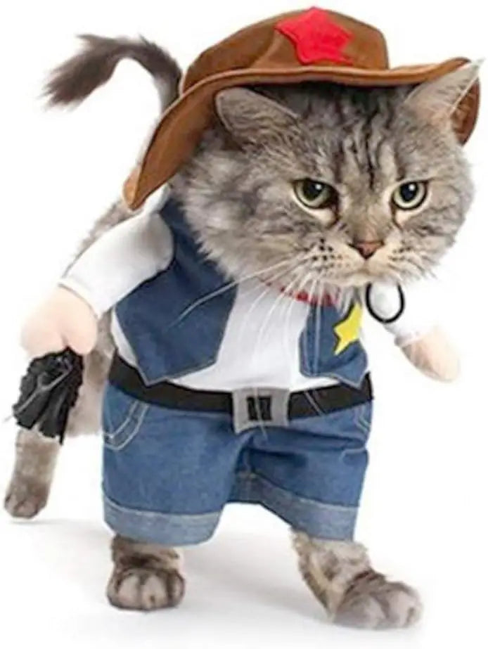Costume de cowboy occidental pour animal de compagnie