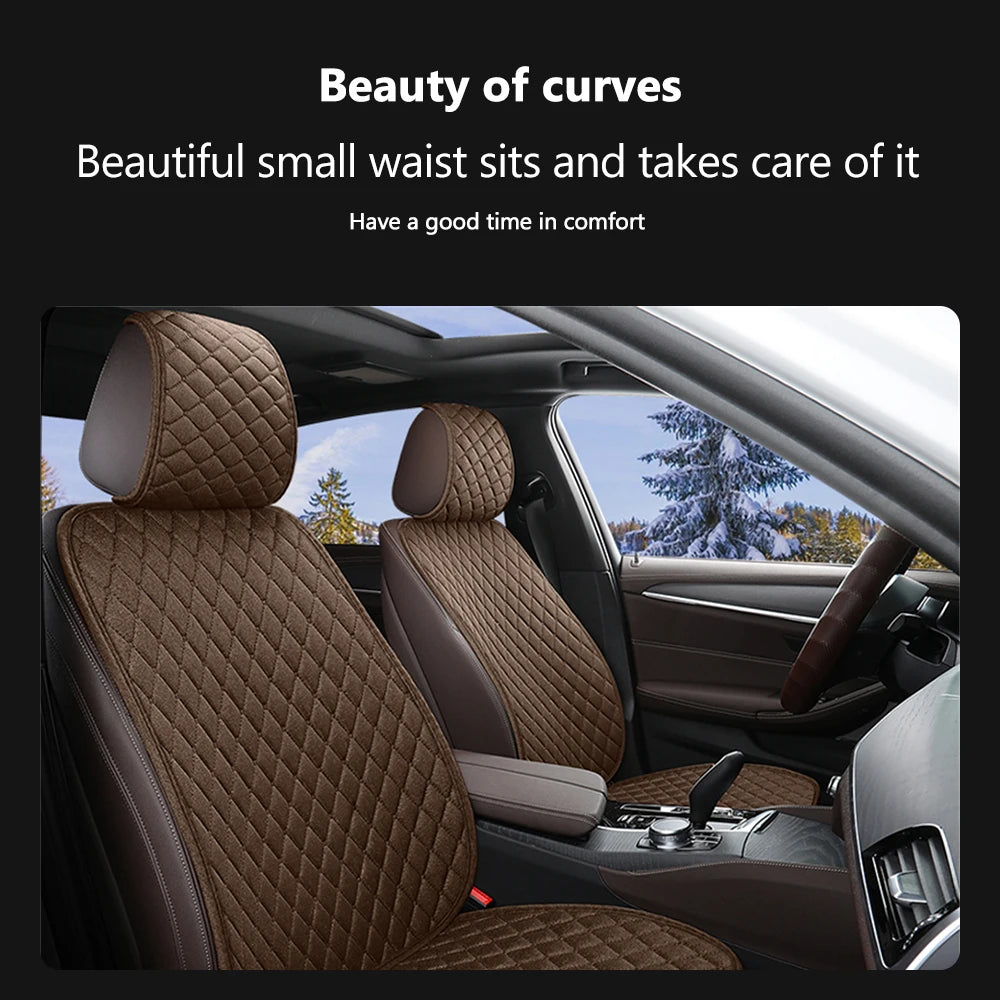 Universal Breathable Flax Car Seat Cover & Cushion Protector