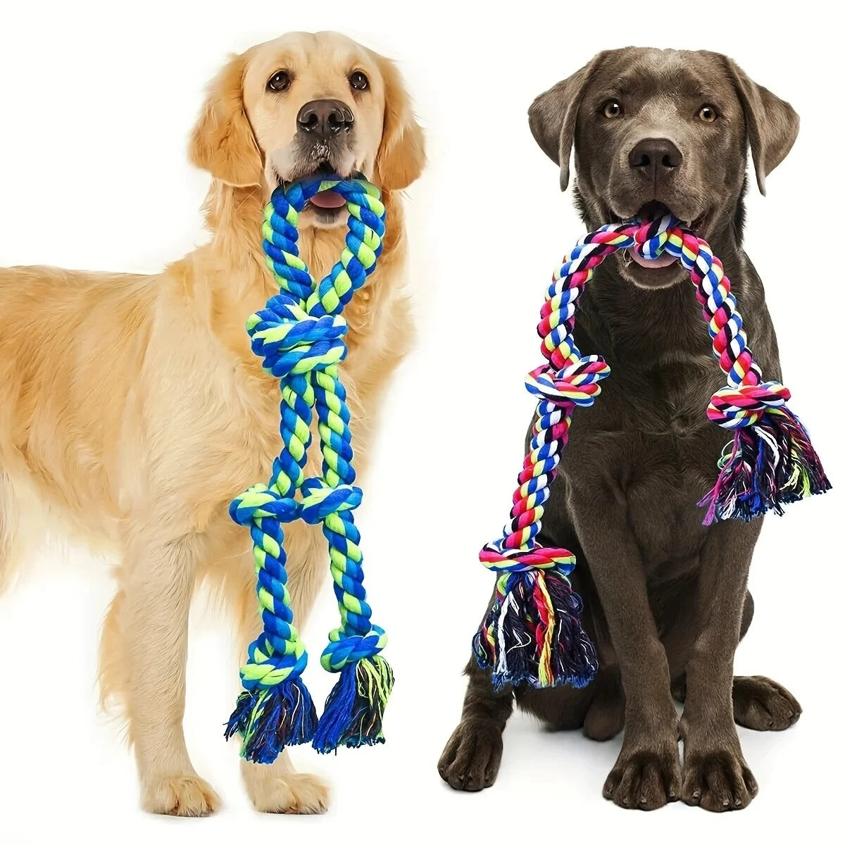 Knotted Rope Tug Toy for Dogs – Durable Chew & Interactive Play Toy for Medium & Large Dogs