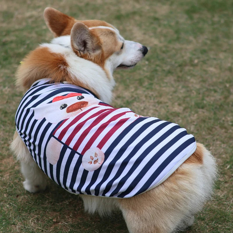 Striped Summer Cooling Vest Shirt for Dogs | Casual Breathable Top for Small to Large Breeds